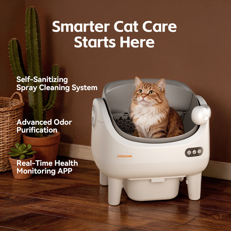 Pokpaw large smart cat litter box