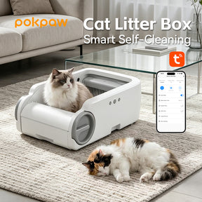 POKPAW Automatic Cat Litter Box with APP Control