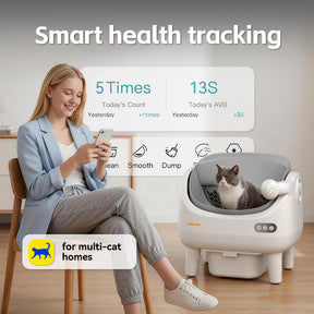 Pokpaw large smart cat litter box