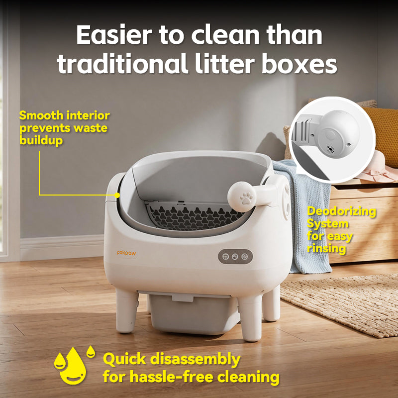 Pokpaw large smart cat litter box