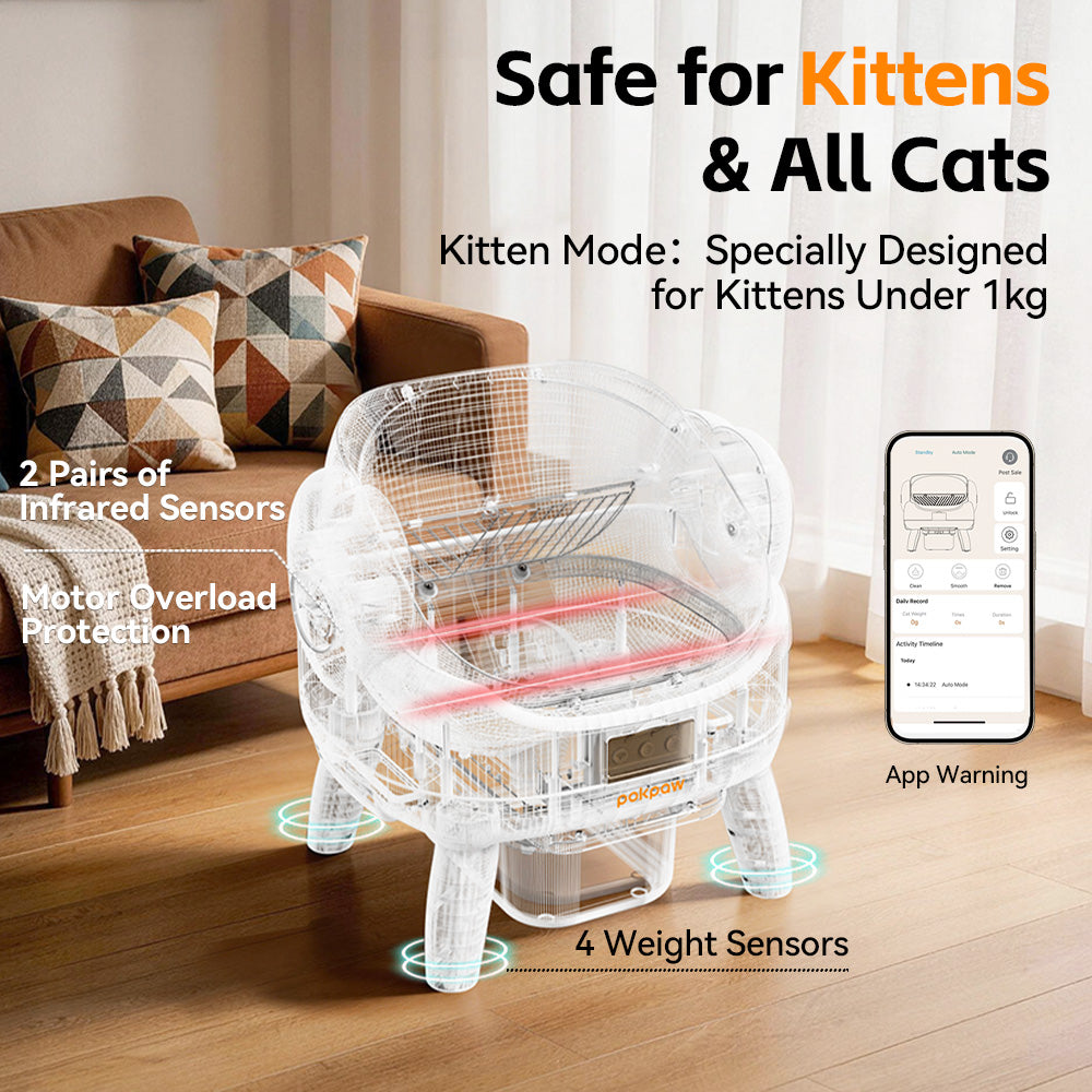 Pokpaw App Control Smart Cat Litter Box