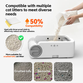 POKPAW Automatic Cat Litter Box with APP Control