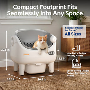 Pokpaw large smart cat litter box