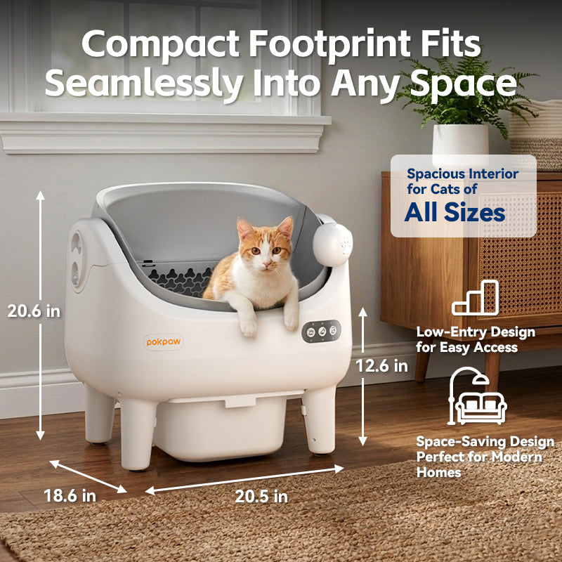 Pokpaw large smart cat litter box