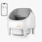 POKPAW Smart Cat Litter Box – Auto Self-Cleaning, Large 76L Open-Top, App Control, Safe & Quiet for Multi-Cat Homes, 1-Year Warranty